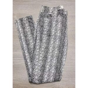 Lili Sidonio Molly Bracken Gray Snake Print Jeans Size‎ Small